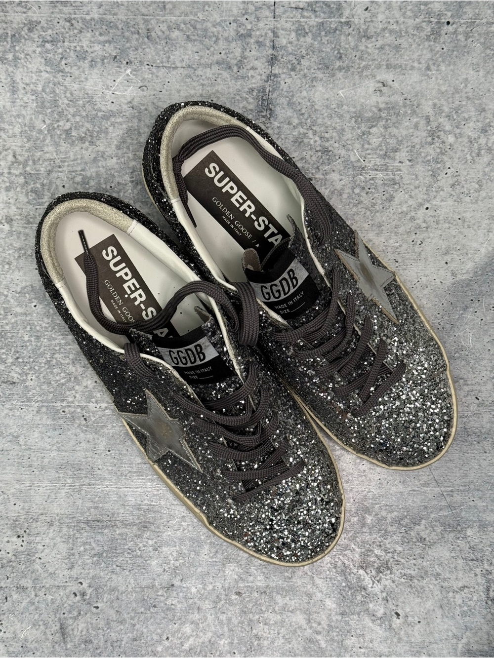 Golden Goose Super-Star Silver Glitter 38 - Picture 2 of 9